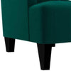 Cayo Chesterfield Wing Chair in Green Color - Luxe Maple