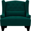 Cayo Chesterfield Wing Chair in Green Color - Luxe Maple