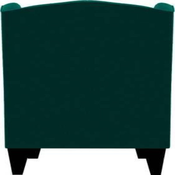 Cayo Chesterfield Wing Chair in Green Color - Luxe Maple