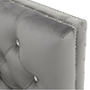 Silver Orchid Jewel-tuft Grey Suede Seating with Nailhead - Luxe Maple