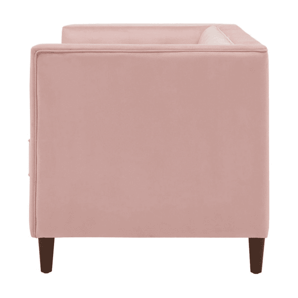 Brew Pink Suede Sofa or Loveseat with Pillows - Luxe Maple