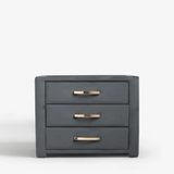 Frankie Upholstered 3 Drawer Bedside