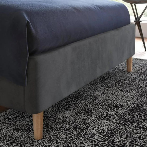 Knox Luxury Upholstered Bed Without Storage in Suede.