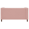 Brew Pink Suede Sofa or Loveseat with Pillows - Luxe Maple
