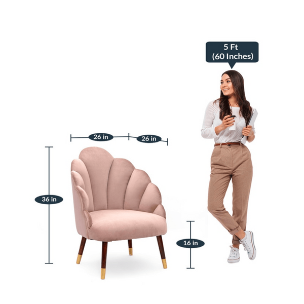 Peacock Suede Accent Chair - Luxe Maple