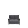 Classic Retro Sofa Set in Grey 2 Seater