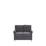 Classic Retro Sofa Set in Grey 2 Seater