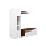 Cassy TV Panel- Walnut & Frosty White- Upto 55 inches TV