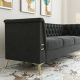 Loft Chesterfield Sofa Set in Suede