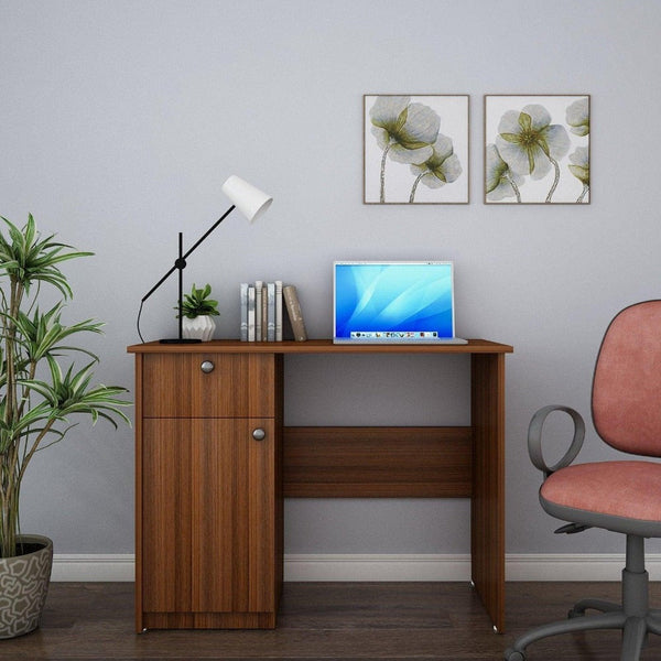 Clove Study Table in Walnut Colour - Luxe Maple