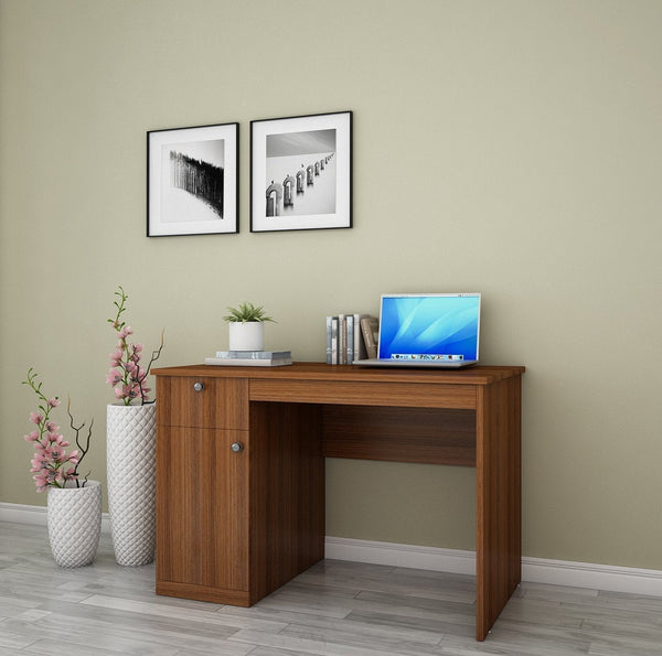 Uniclass Study Table in Walnut Colour by Dream Box - Luxe Maple