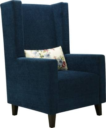 Zolo Wing Chair in Blue Color - Luxe Maple