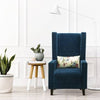 Zolo Wing Chair in Blue Color - Luxe Maple