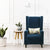 Zolo Wing Chair in Blue Color - Luxe Maple