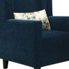 Zolo Wing Chair in Blue Color - Luxe Maple