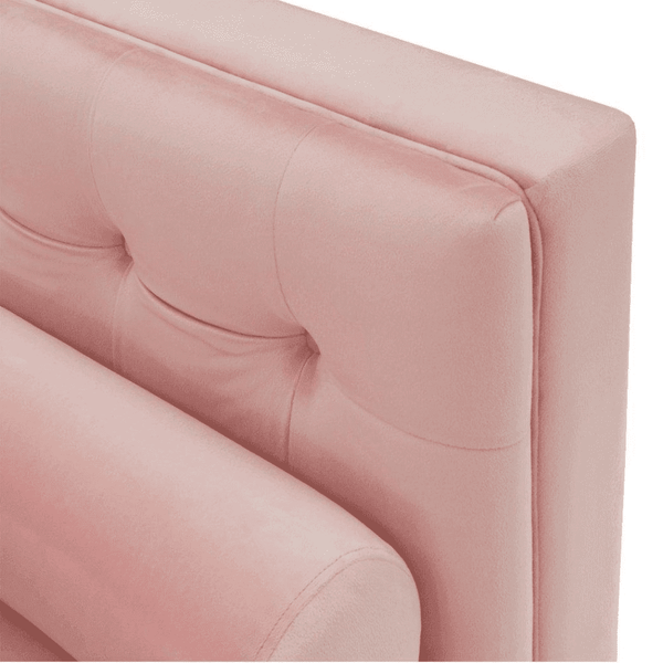 Brew Pink Suede Sofa or Loveseat with Pillows - Luxe Maple
