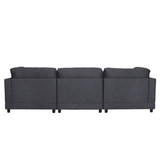 Ronald Sectional Sofa Set in Charcoal Color