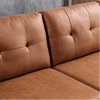 Viatol High Back Couch Mid-century Suede Leather Wood Legs Chaise Sofa - Luxe Maple