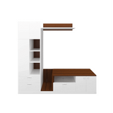 Cassy TV Panel- Walnut & Frosty White- Upto 55 inches TV