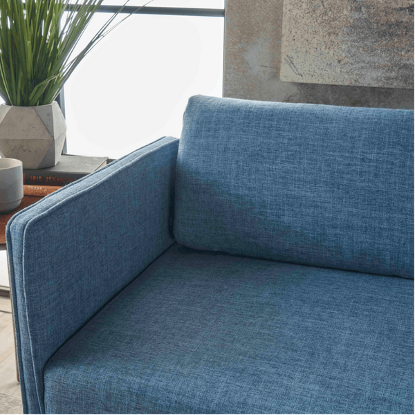 Augustus Mid-century Modern Fabric Chaise Sectional - Luxe Maple