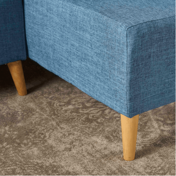 Augustus Mid-century Modern Fabric Chaise Sectional - Luxe Maple