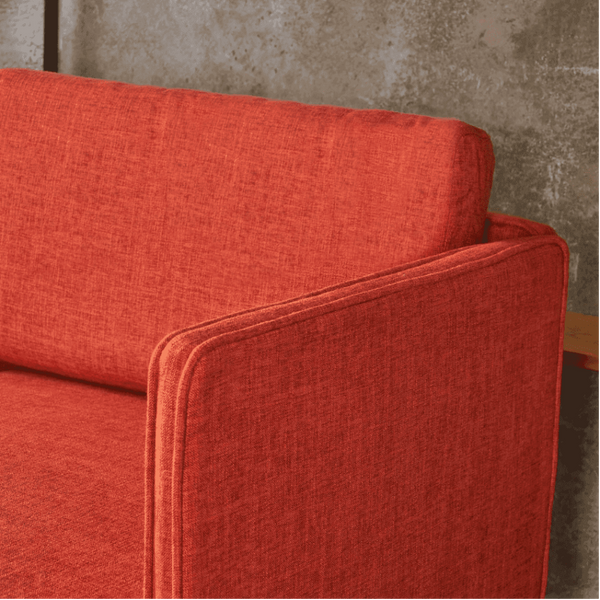 Augustus Mid-century Modern Fabric Chaise Sectional - Luxe Maple