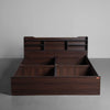 Hollo Wooden Bed With Storage In Brown Color - Luxe Maple