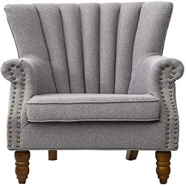 Romen Couch Accent Chair in Grey Color - Luxe Maple