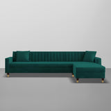 Bosco Luxury Sectional Sofa in Suede