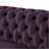 Amberside Suede Tufted Chesterfield Sectional Sofa - Luxe Maple