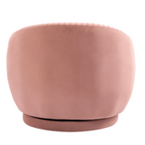 Barrel Arm Chair Embossing Fleece Upholstered Accent Sofa Chair