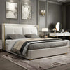 Tony Luxury Upholstered Bed in Leatherette.