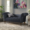 Loveseat Quilted Suede Lounger Black