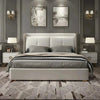 Tony Luxury Upholstered Bed in Leatherette King Pro