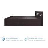Sirca Wooden Bed With Storage in Brown Color