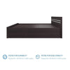 Sirca Wooden Bed With Storage in Brown Color - Luxe Maple