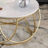 Rolvo Center Table in Gold Finish.