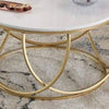 Rolvo Center Table in Gold Finish.