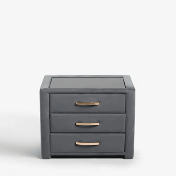 Frankie Upholstered 3 Drawer Bedside.