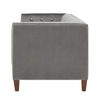 Silver Orchid Jewel-tuft Grey Suede Seating with Nailhead - Luxe Maple