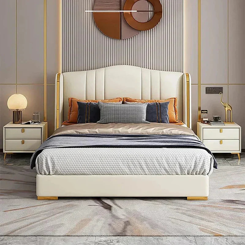 Rolex Luxury Upholstered Bed in Leatherette King Pro