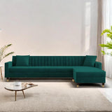 Bosco Luxury Sectional Sofa in Suede