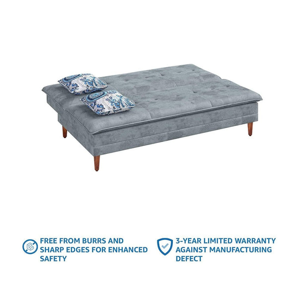 Robin Sofa Cum Bed in Grey Color - Luxe Maple