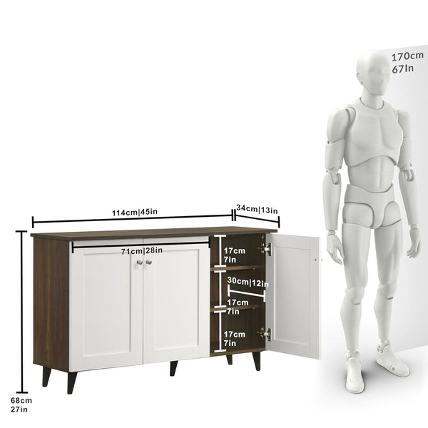 Deckup Plank Lexis 3-Door Engineered Wood Shoe Rack.