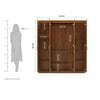 Solimo Medusa Engineered Wood Wardrobe Walnut Finish - Luxe Maple