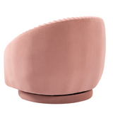 Barrel Arm Chair Embossing Fleece Upholstered Accent Sofa Chair