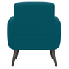 Keflavik Mid-century Peacock Blue Linen Arm Chair - Luxe Maple