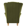 Stuffed Wing Chair in Green Color - Luxe Maple