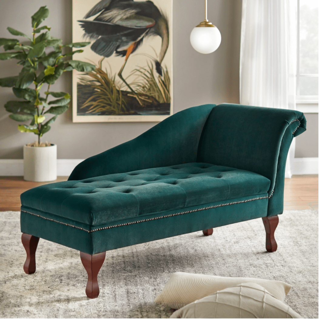 Simple Living Chaise Lounge Green