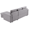 Roxy L-Shaped Sectional Storage Sofa Cum Bed - Luxe Maple